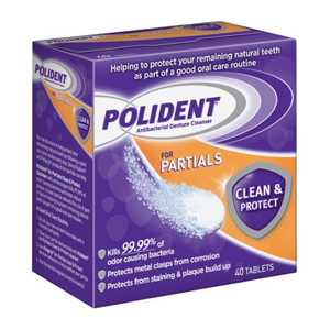 Polident - Antibacterial Denture Cleanser - For Partials
