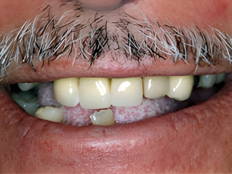Patient smile before restoration